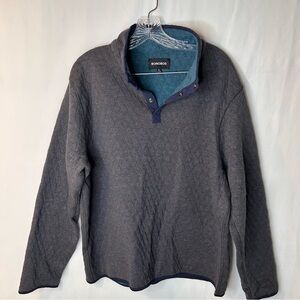 Bonobos Gray Quarter-Zip Sweater Textured Knit Gray Size XL
